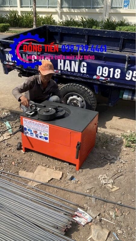 Máy uốn thép D35 bàn giao tại công trình